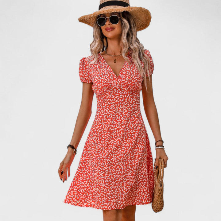 Петра | Летна мини рокля с цветя