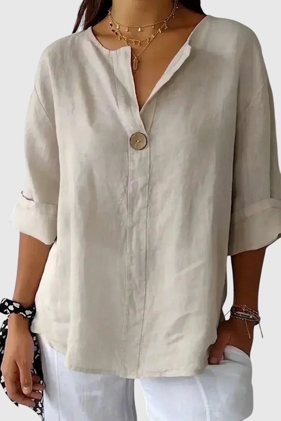 Zamma™ | Свободна ленена блуза