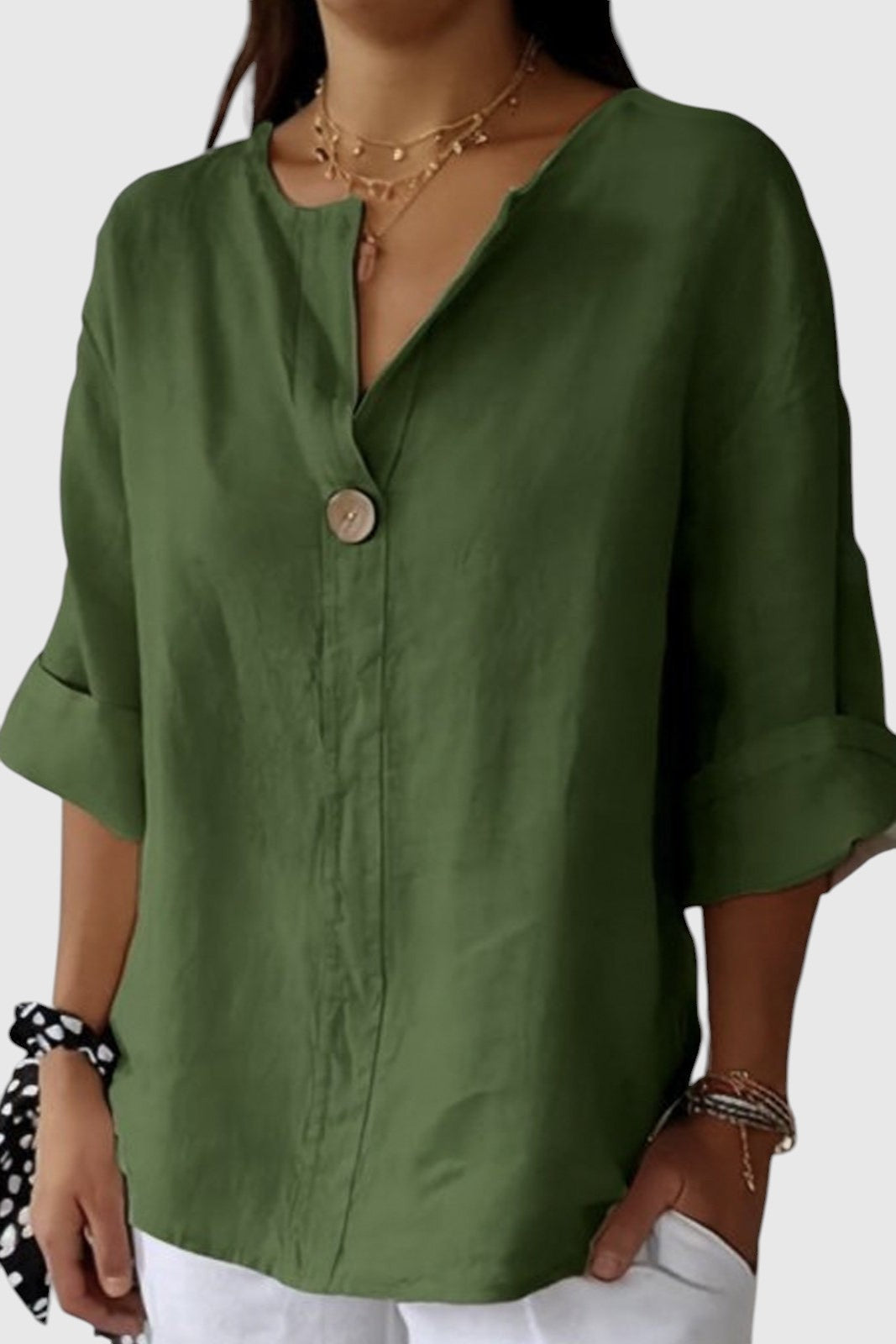 Zamma™ | Свободна ленена блуза