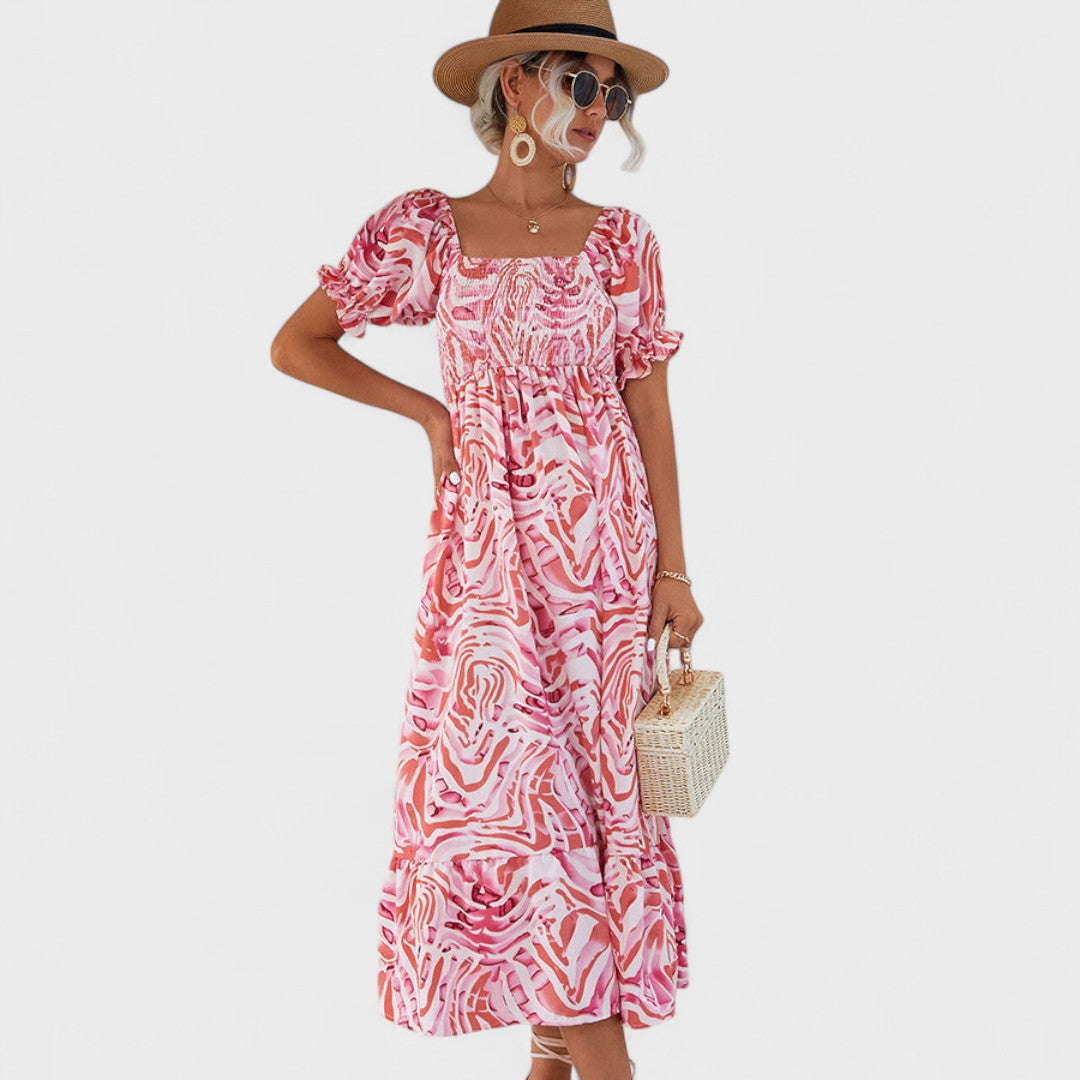 БАРБОРА | Миди рокля с волани