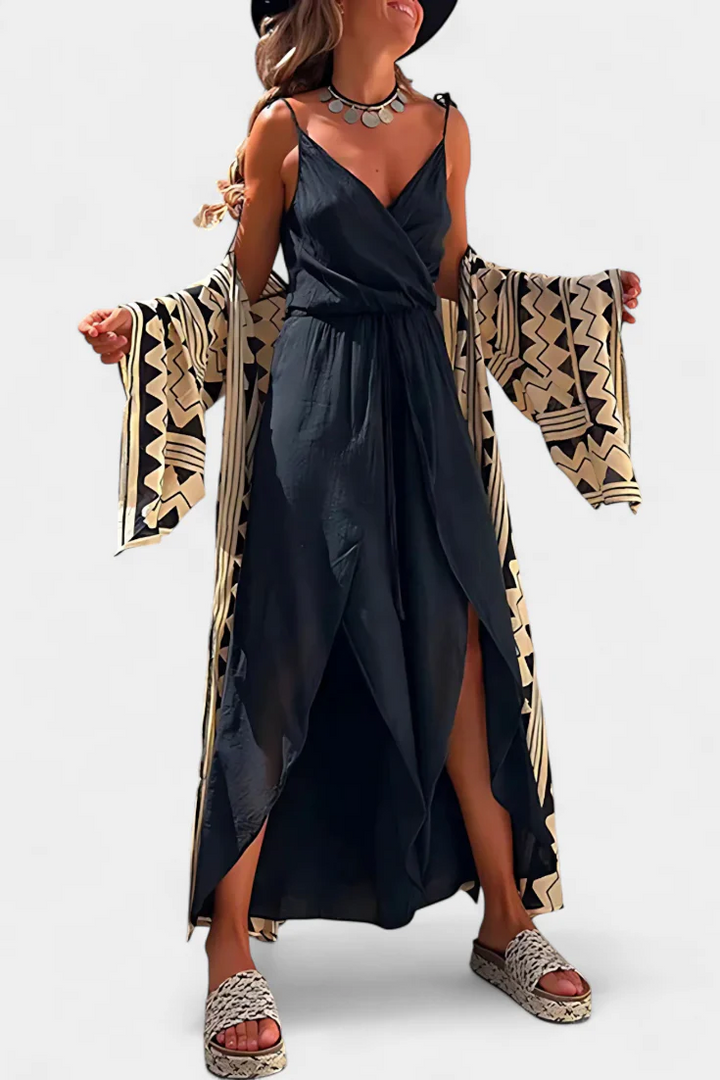 Лизи - Изпран памучен гащеризон с цепки отстрани