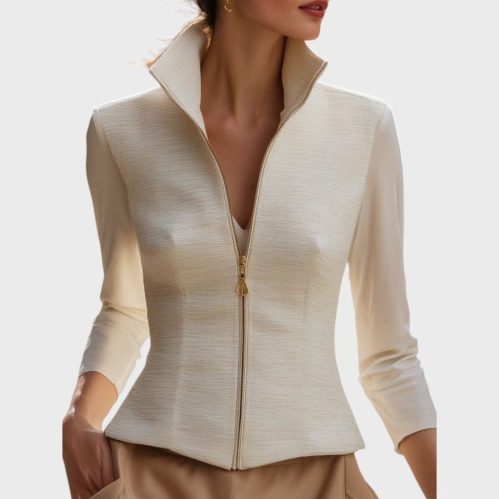 Розалия | Дамско яке с яка и цип