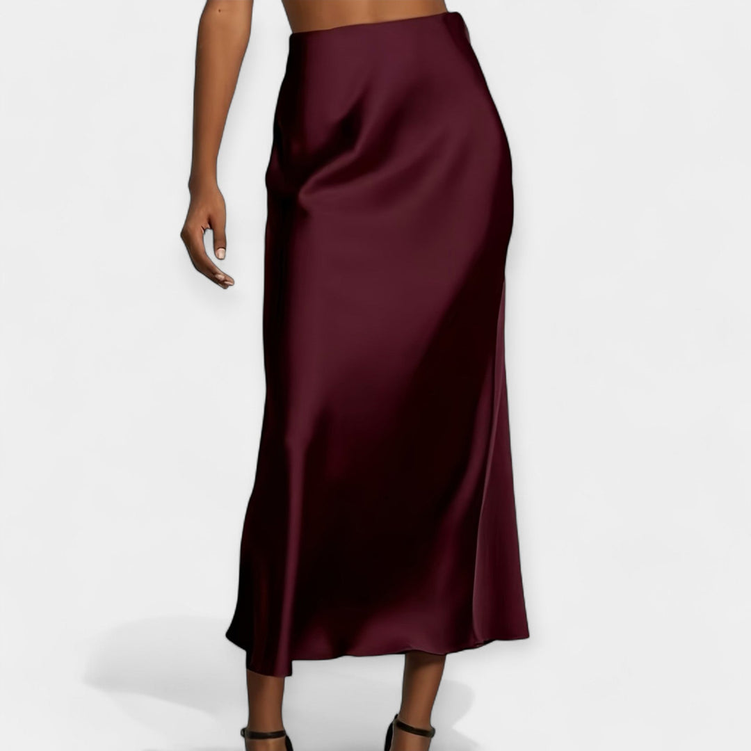 Дълга пола с висока талия