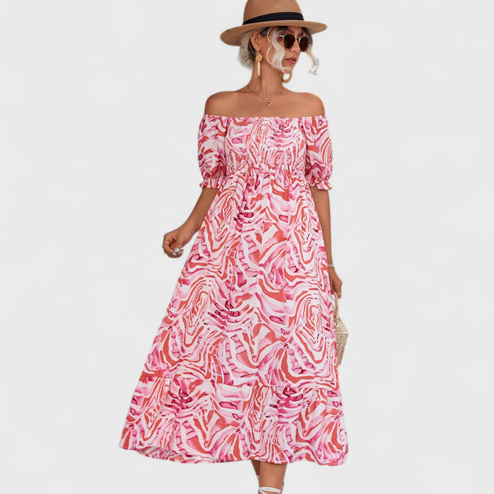 БАРБОРА | Миди рокля с волани