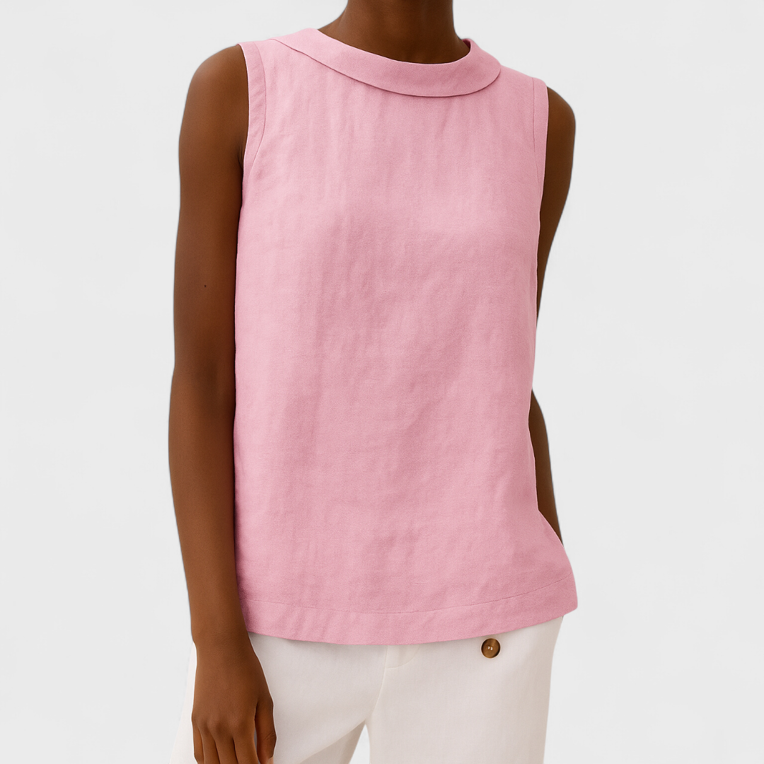 Мария™ | Топ без ръкави с обратим яка