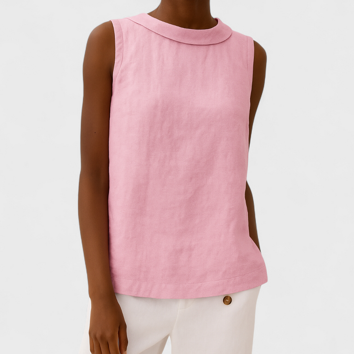 Мария™ | Топ без ръкави с обратим яка
