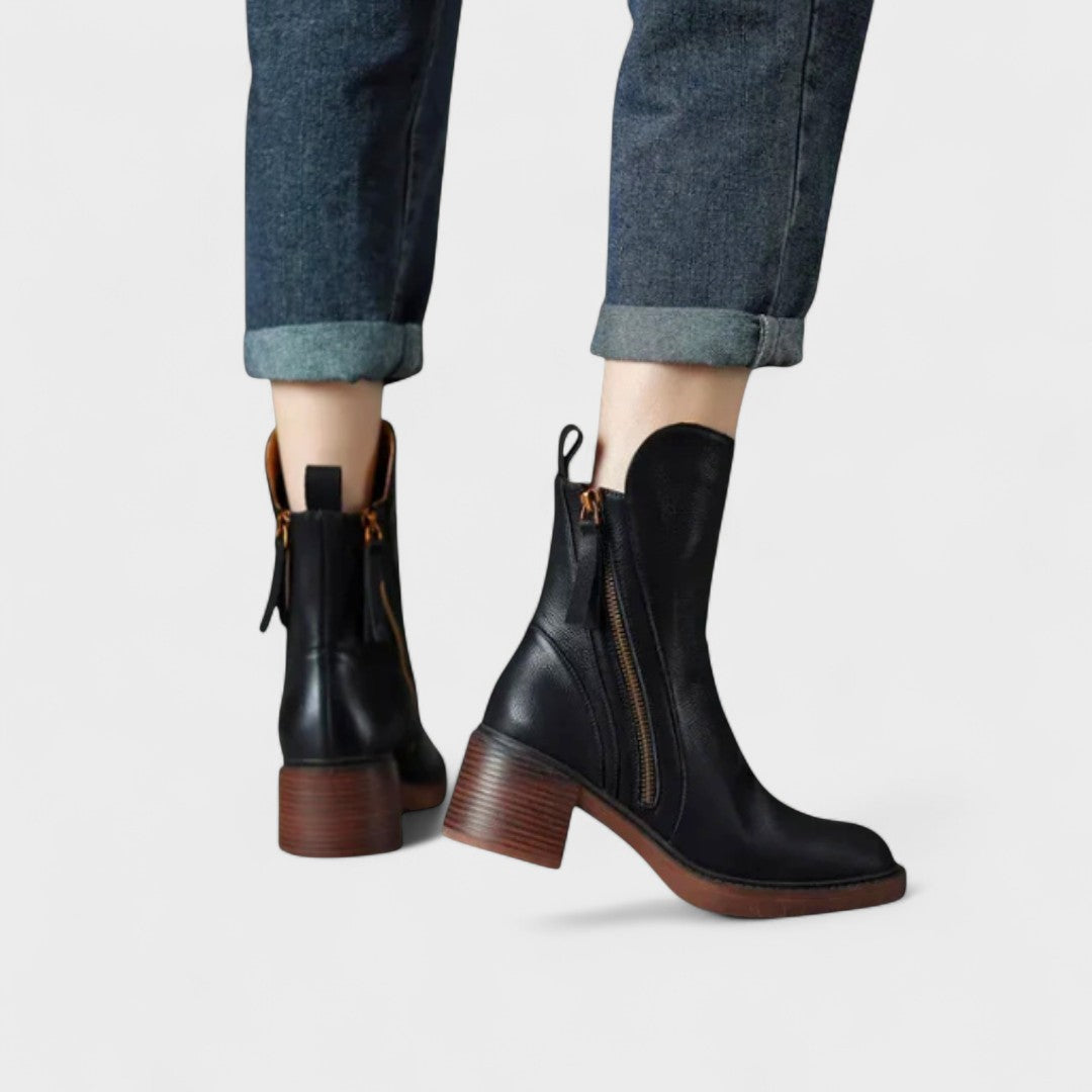 Åse | Елегантни ботуши до глезена с блоков ток