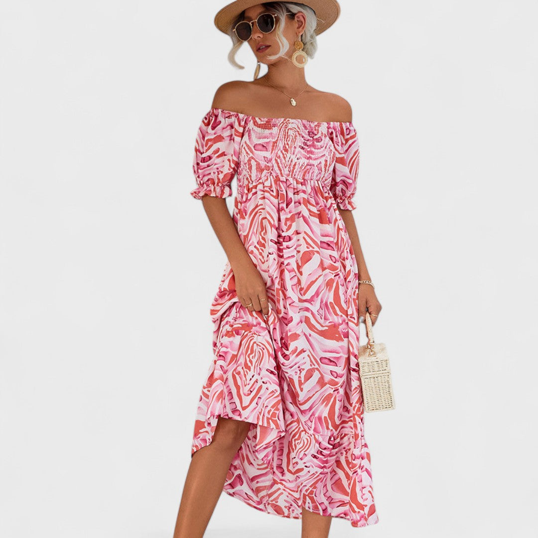 БАРБОРА | Миди рокля с волани