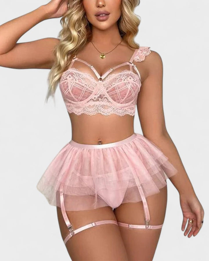 Мелани | Прозрачни секси блонди дамски бельо