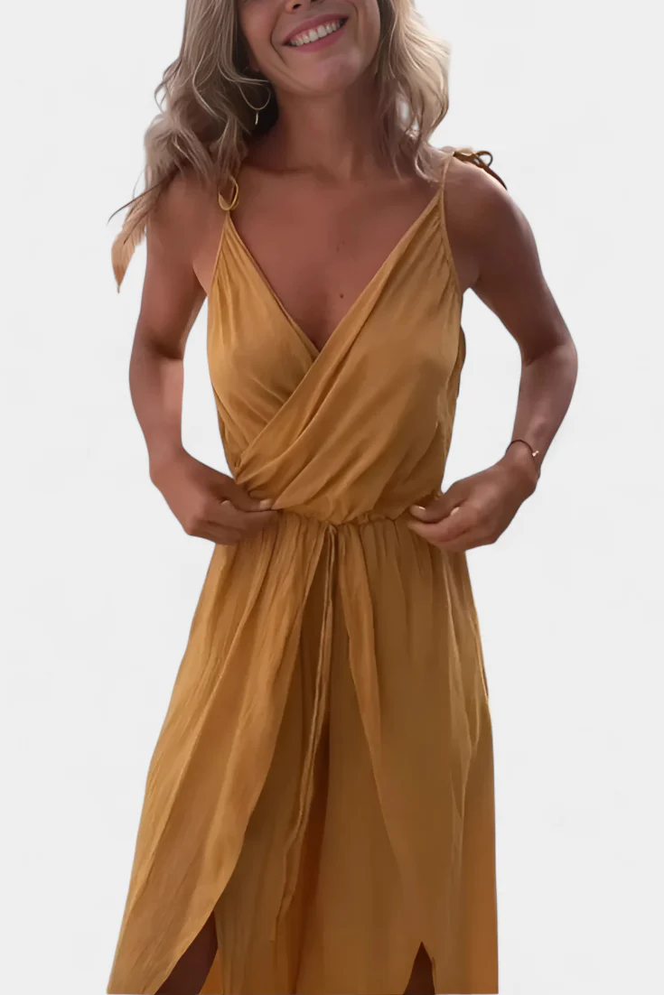 Лизи - Изпран памучен гащеризон с цепки отстрани