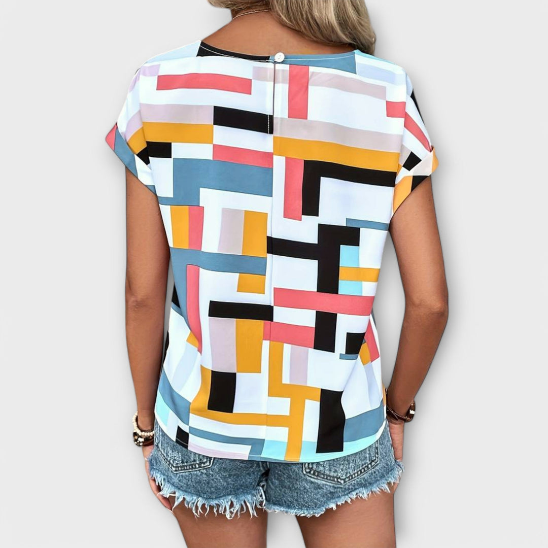 Хлое - Къс ръкав блуза