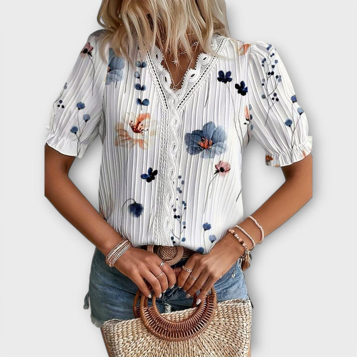 Емили - Блуза с V-образно деколте