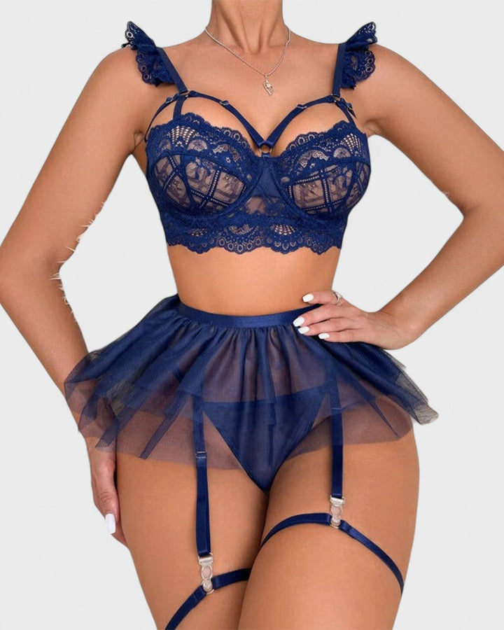 Мелани | Прозрачни секси блонди дамски бельо