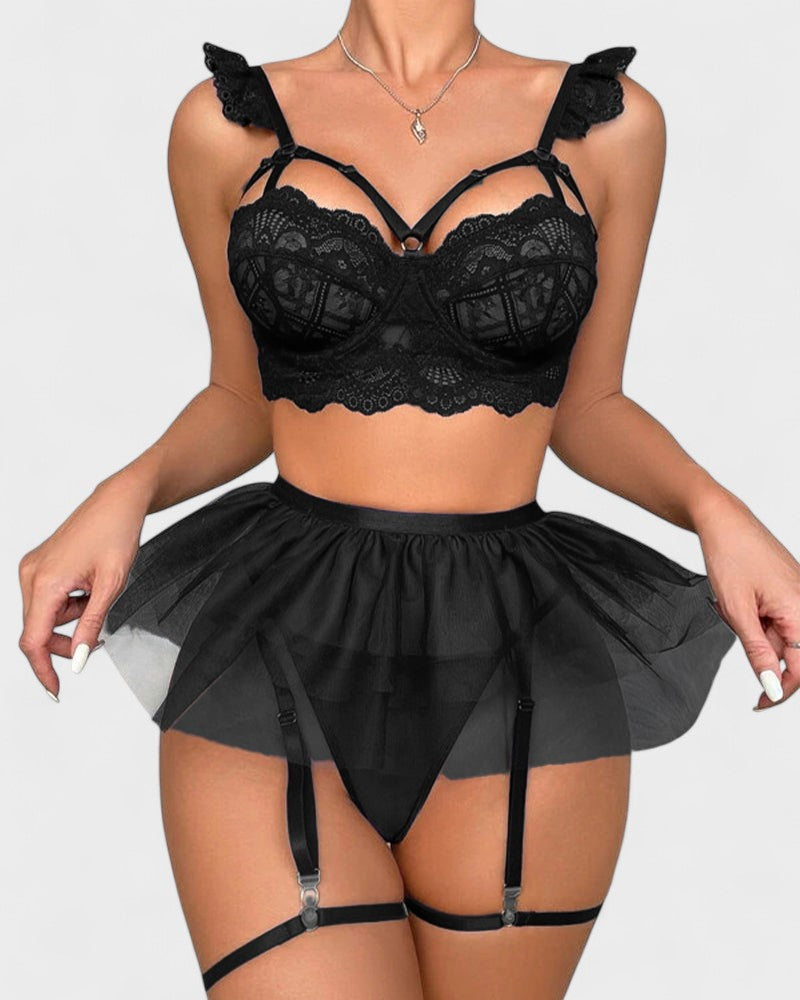 Мелани | Прозрачни секси блонди дамски бельо