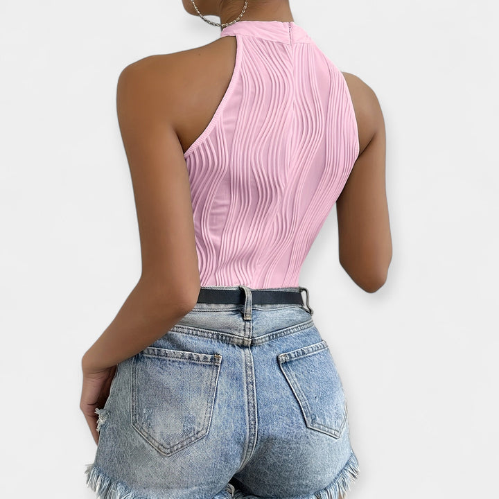 Цял бански костюм с регулируем ръб