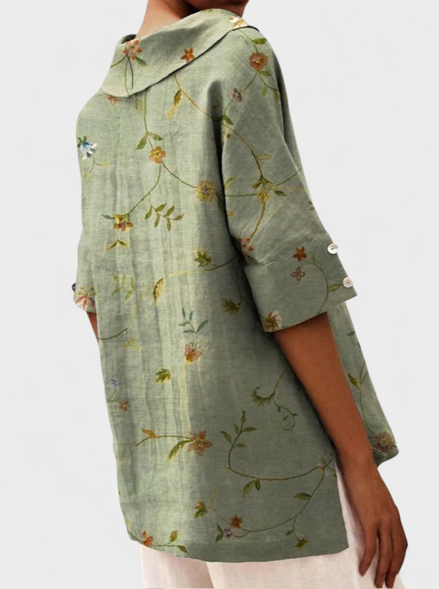 DEVON | Елегантен топ с V-образно деколте