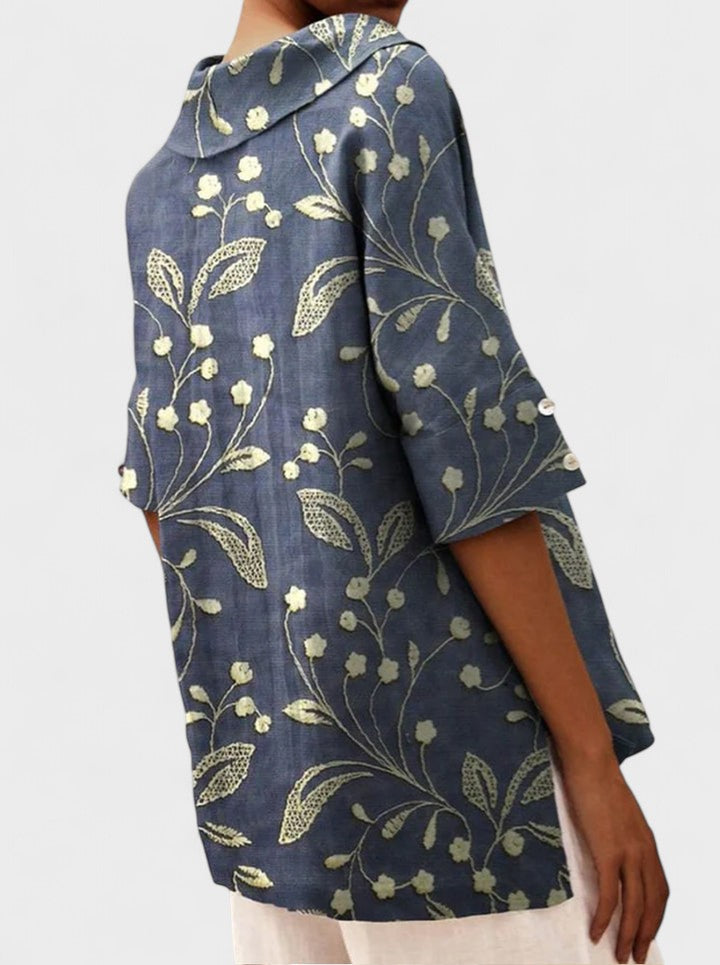 DEVON | Елегантен топ с V-образно деколте