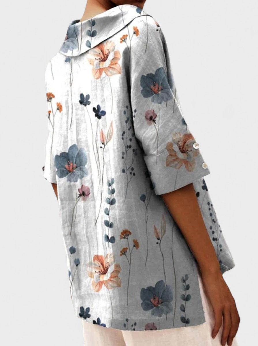 DEVON | Елегантен топ с V-образно деколте