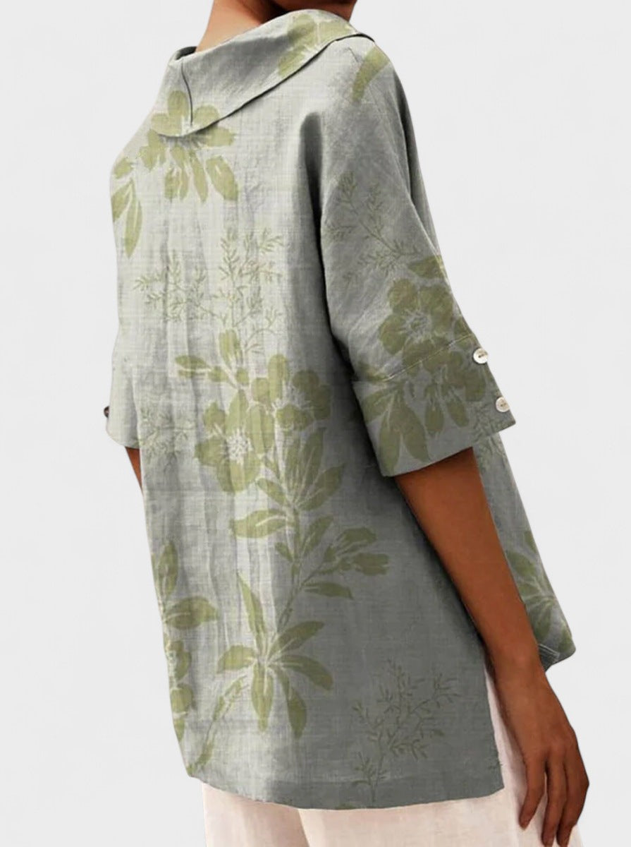 DEVON | Елегантен топ с V-образно деколте