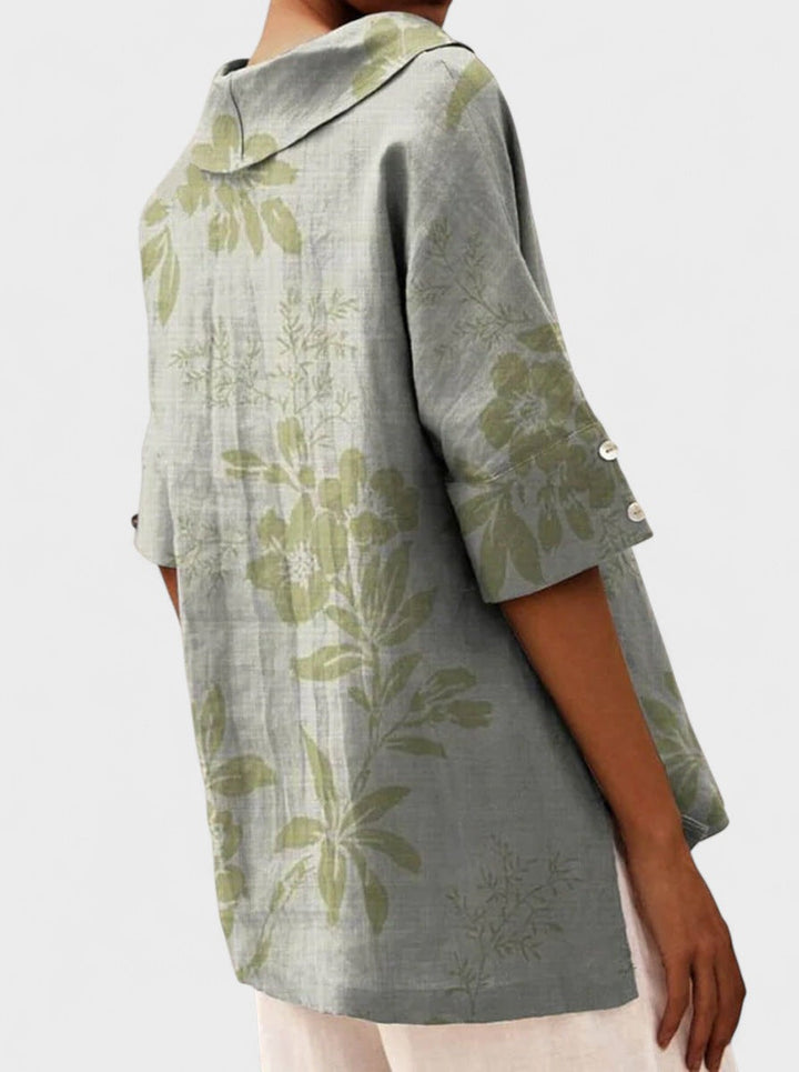 DEVON | Елегантен топ с V-образно деколте