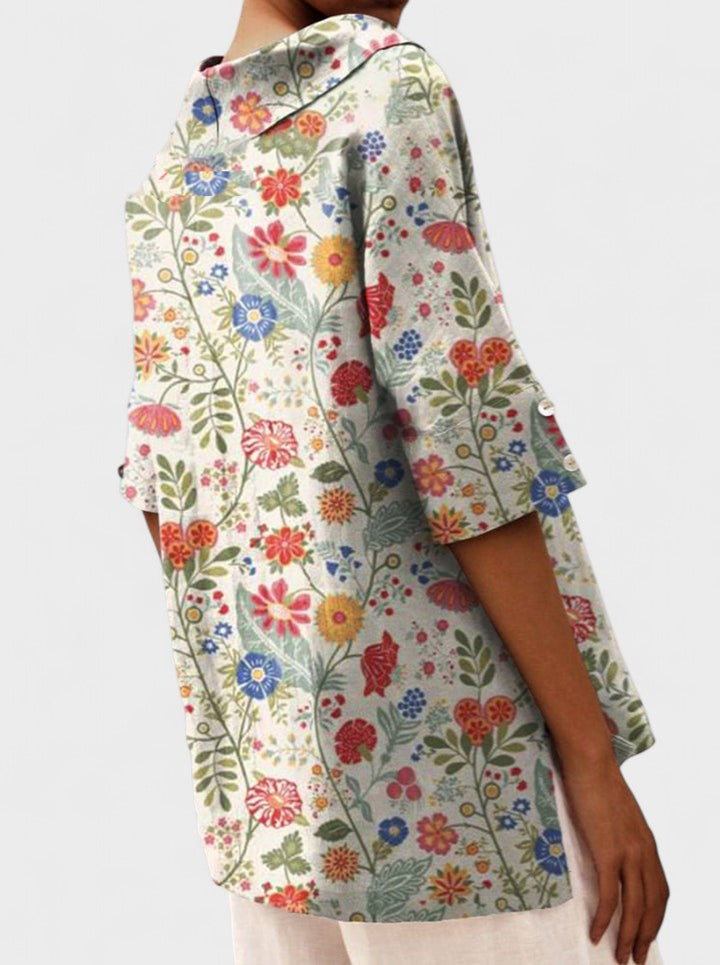 DEVON | Елегантен топ с V-образно деколте