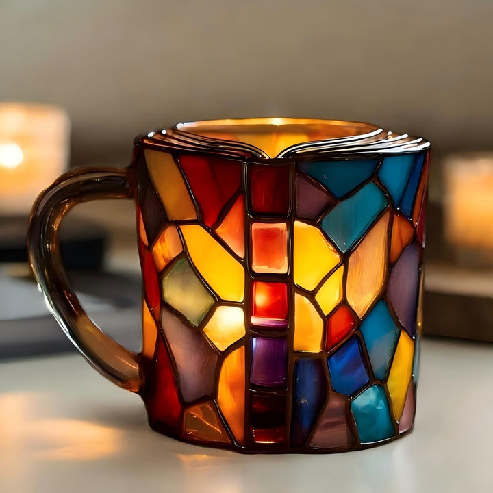 🌅Мозайковата Чаша™ — Дръж Ръчно Изработена Дъга в Ръцете Си