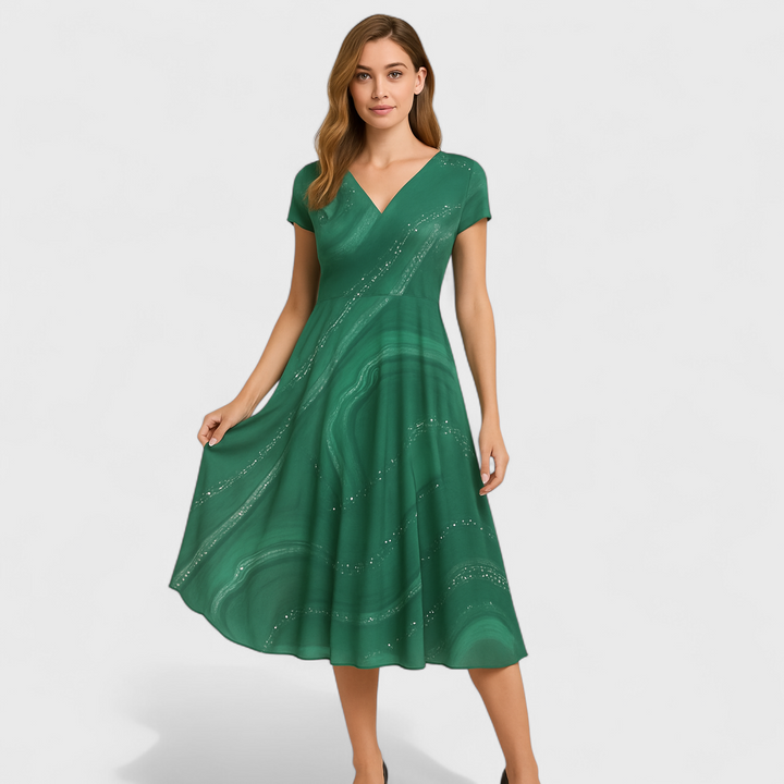 Власта | Лятна рокля с къси ръкави