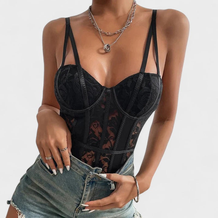 Милослава | Бродиран корсетен боди