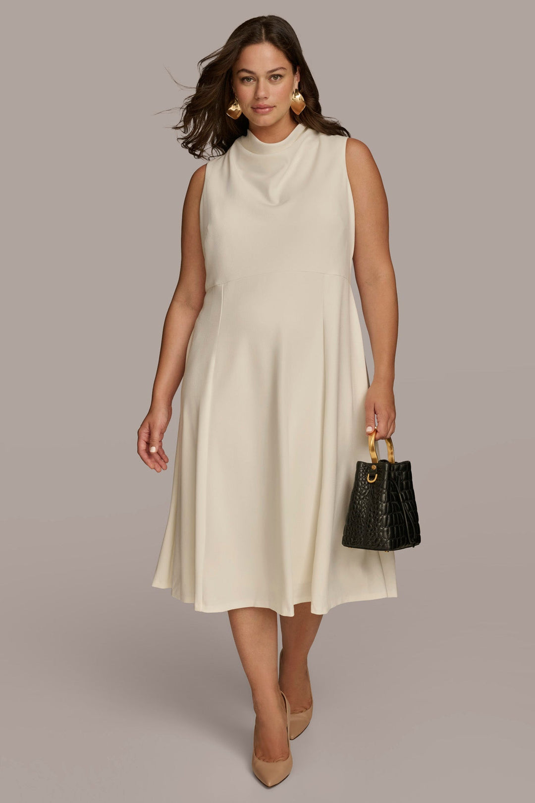 KAYA | Миди рокля с фалшиви ролки