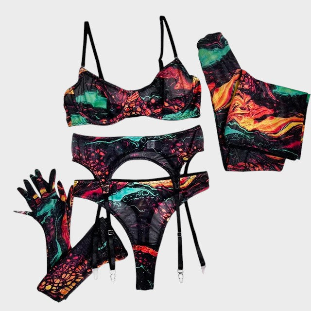 Серена | 5-частен комплект бельо с Tie-Dye