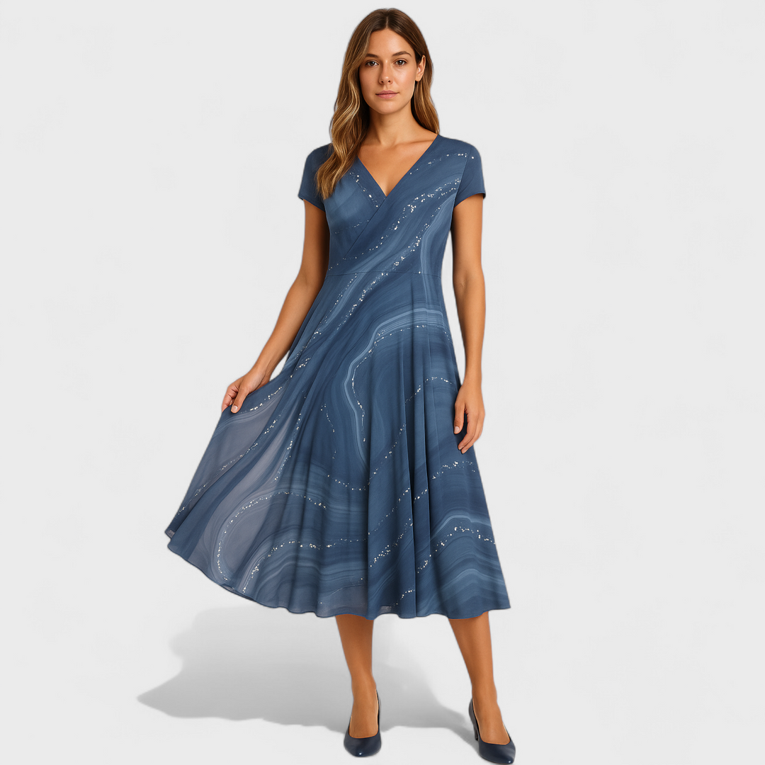 Власта | Лятна рокля с къси ръкави