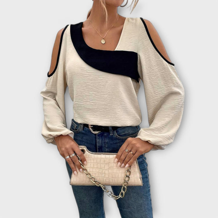 Скарлет - Блуза с правоъгълен деколте