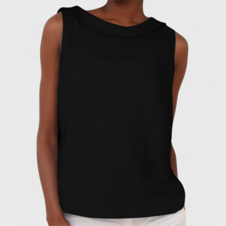Мария™ | Топ без ръкави с обратим яка