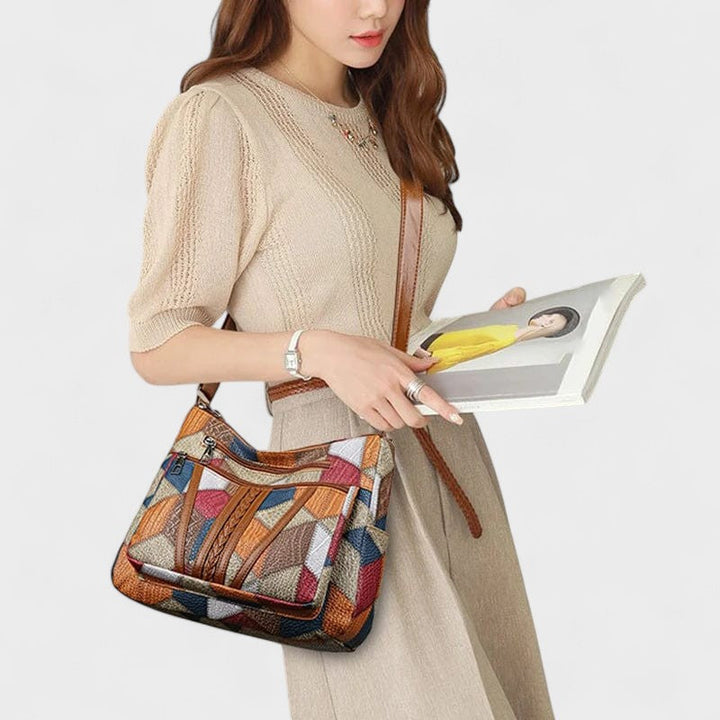 Доротея | Мозайка от кожа дамска чанта