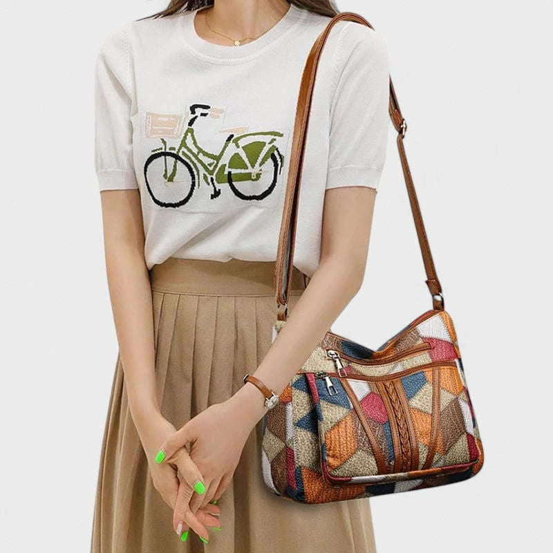 Доротея | Мозайка от кожа дамска чанта