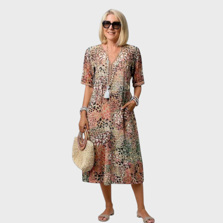 FLAVIA | Рокля с V-образно деколте