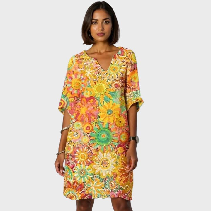 Marion™ | Ретро цветно рокля