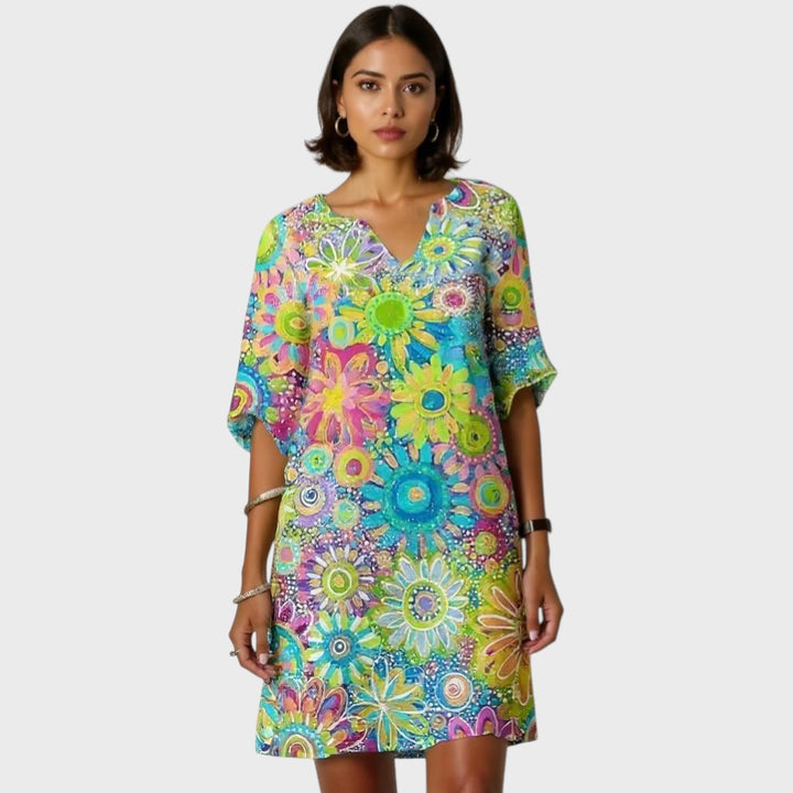 Marion™ | Ретро цветно рокля