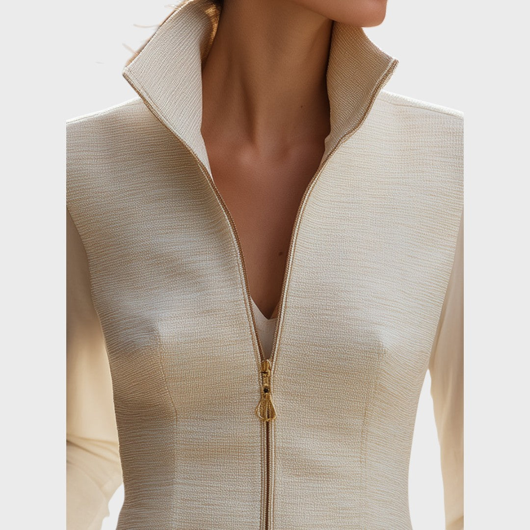 Розалия | Дамско яке с яка и цип