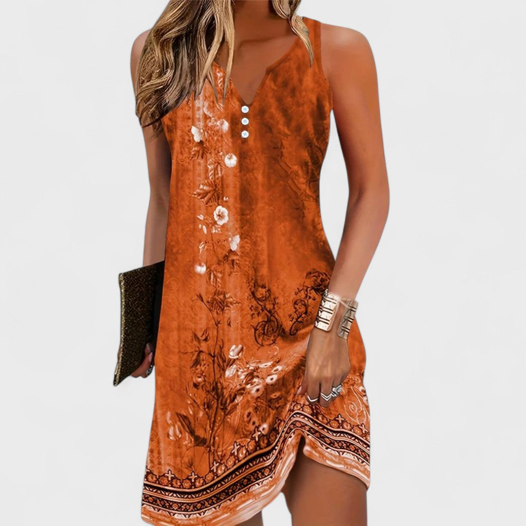 Дила | Без ръкави, удобно мини-платье за жени