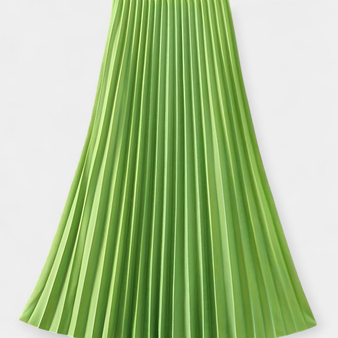 Плисирана сатенена пола