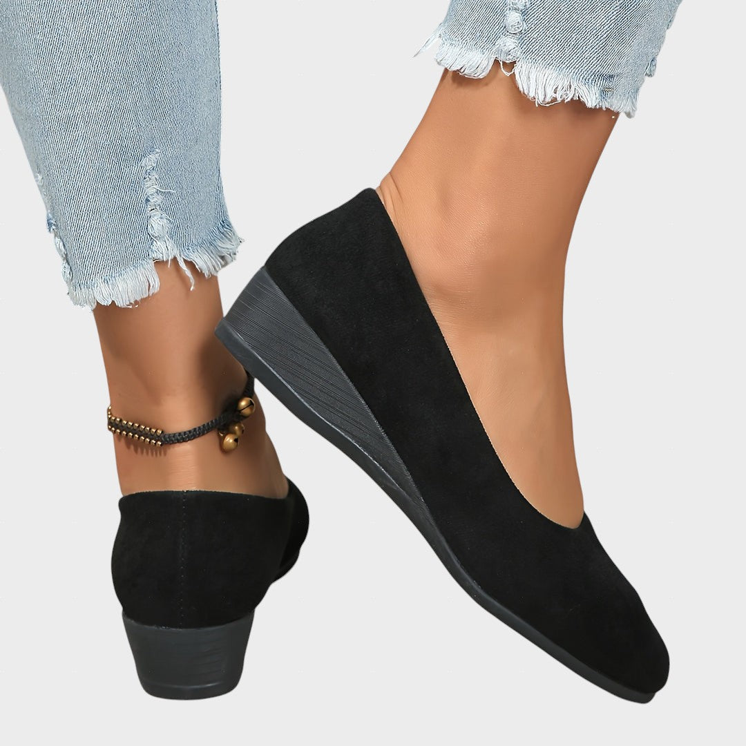 Оливия | Удобни балерини с ток