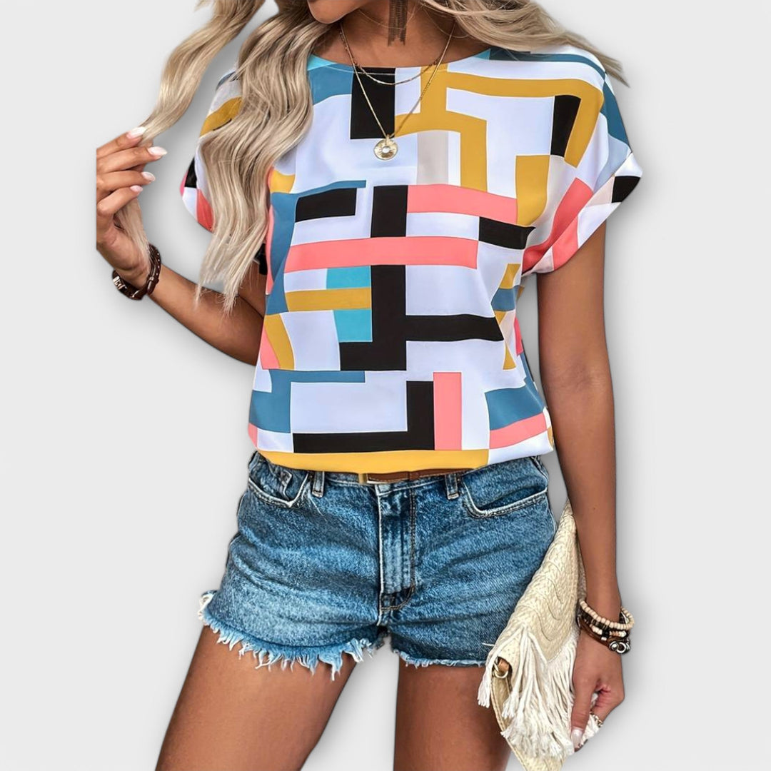 Хлое - Къс ръкав блуза