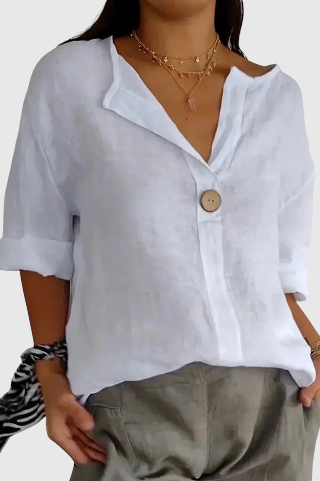 Zamma™ | Свободна ленена блуза