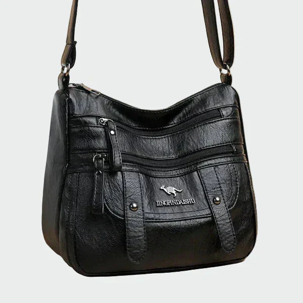 Елегантна козметична чанта от кожа