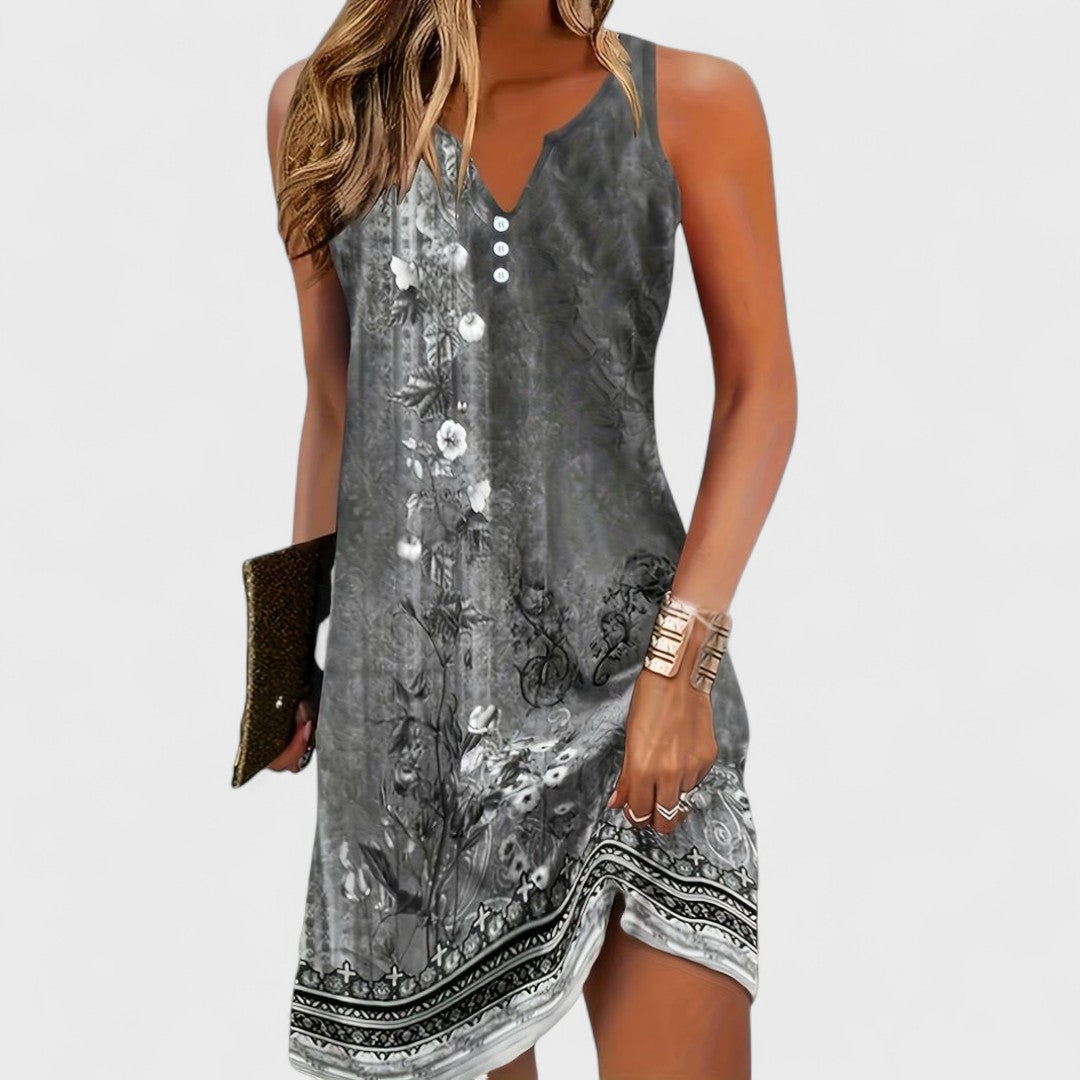 Дила | Без ръкави, удобно мини-платье за жени