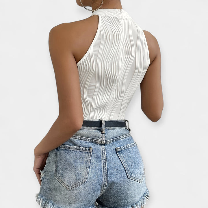 Цял бански костюм с регулируем ръб