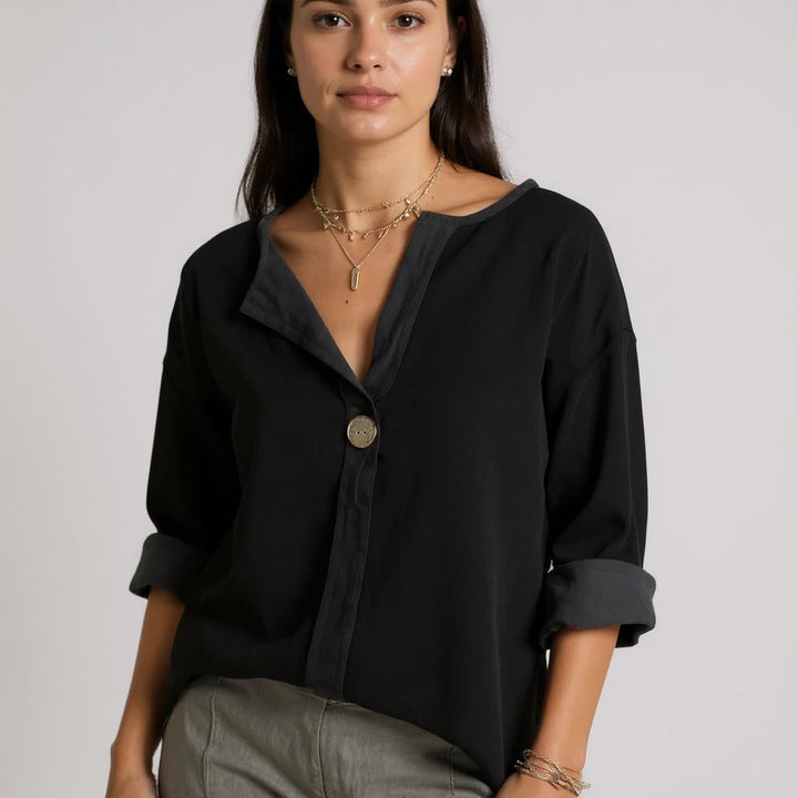 Zamma™ | Свободна ленена блуза