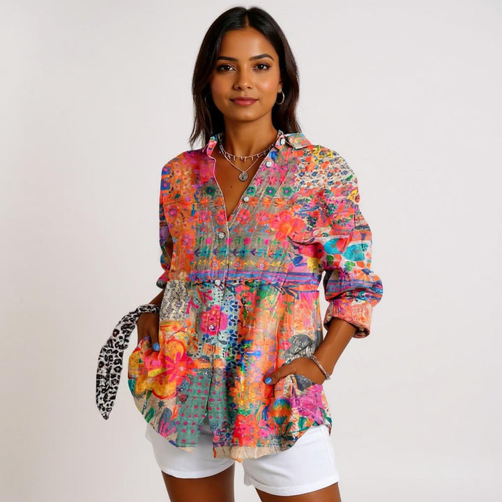DALIA™ | Дамска цветна блуза