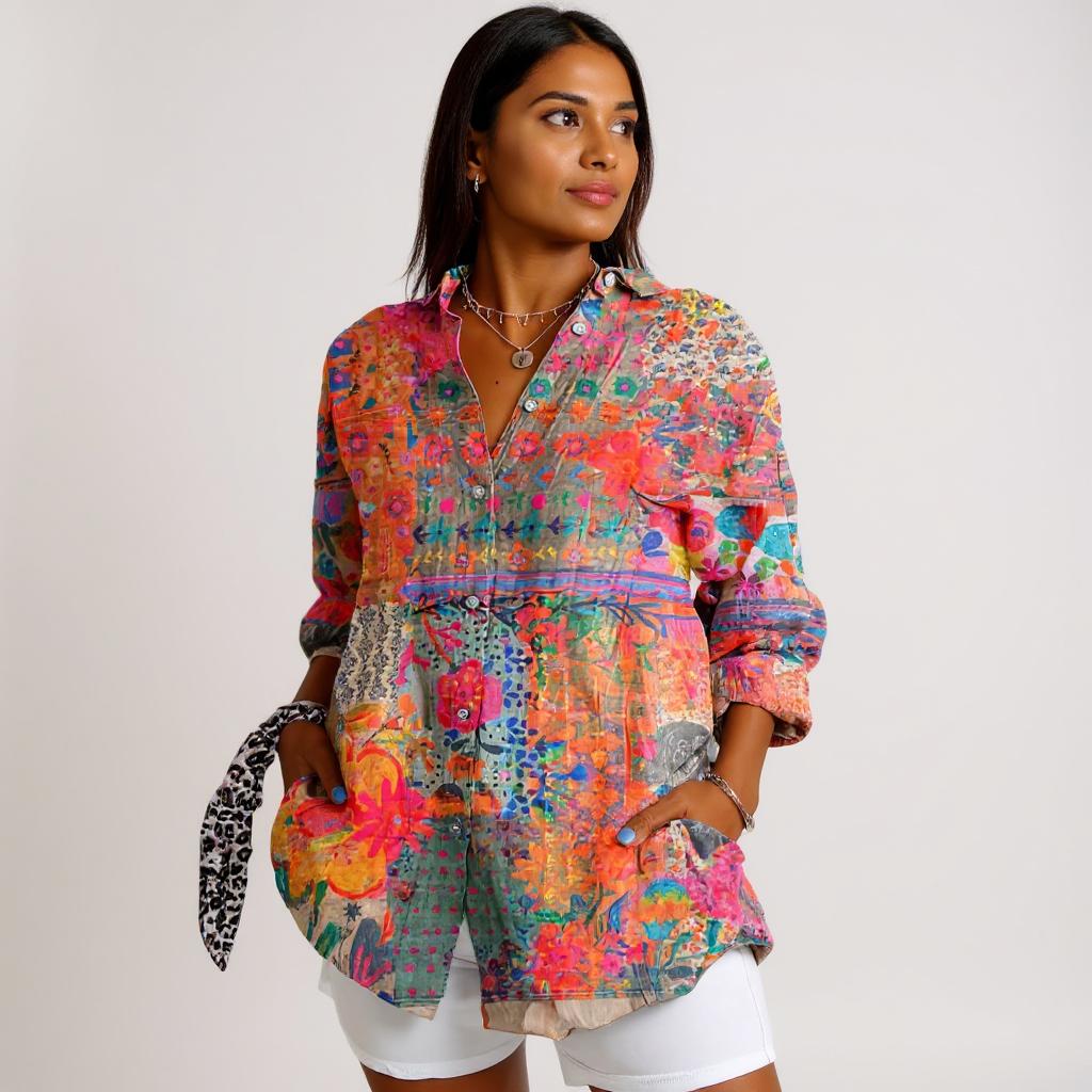 DALIA™ | Дамска цветна блуза